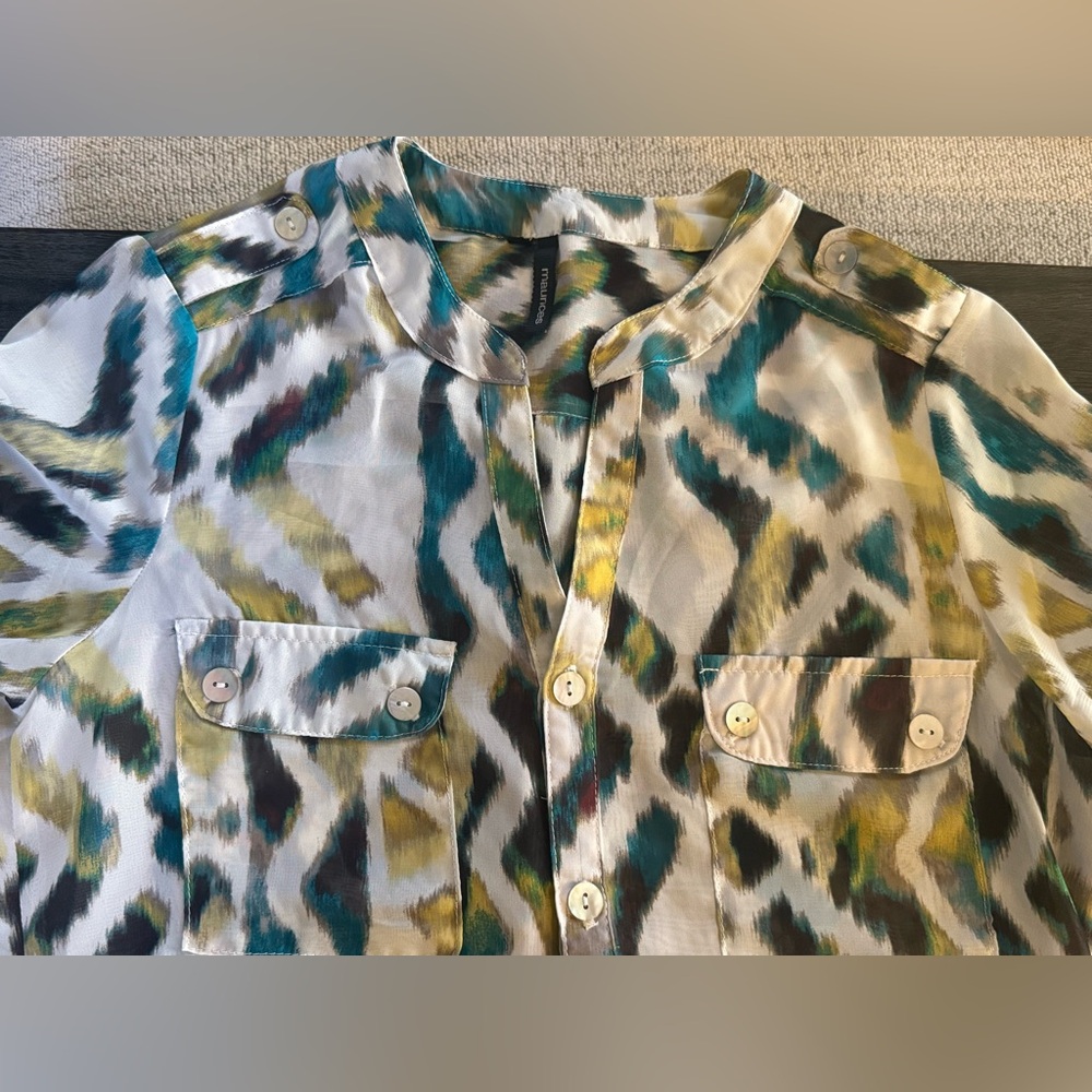 Maurices Classy Shell Button-Front Blouse - Picture 3 of 8